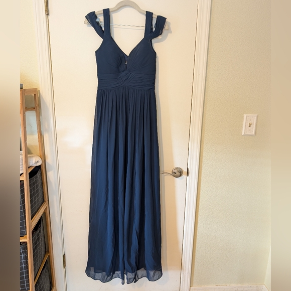 Lulu's Navy Blue Maxi Dress - Picture 1 of 7